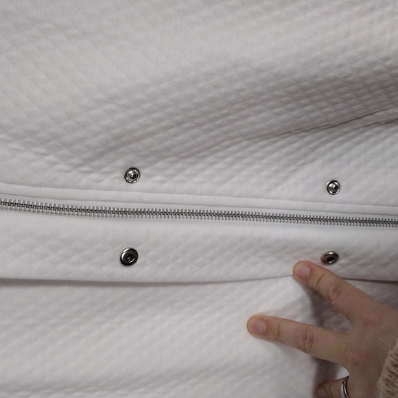 Nwt Eileen Fisher white hooded long jacket size large - Picture 4 of 14